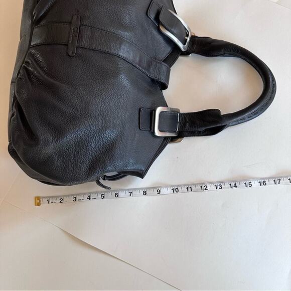 Cole Haan Black Leather Shoulder HOBO Purse Fine Pebbled Leather - Picture 11 of 15